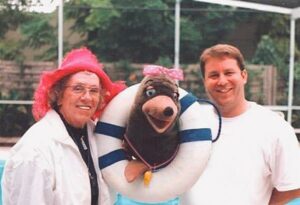 Miss Jackie With Sally Seal and Puppeteer, Charlie Rose
